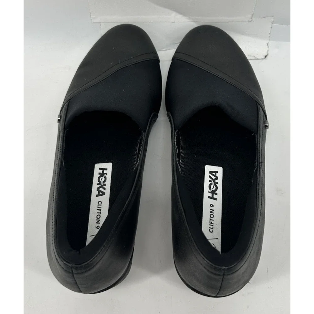 Revere Naples Stretch Loafer Onyx Black Leather (New Inserts) Womens Size 9M